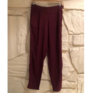 Free People Maroon Cloth Pants